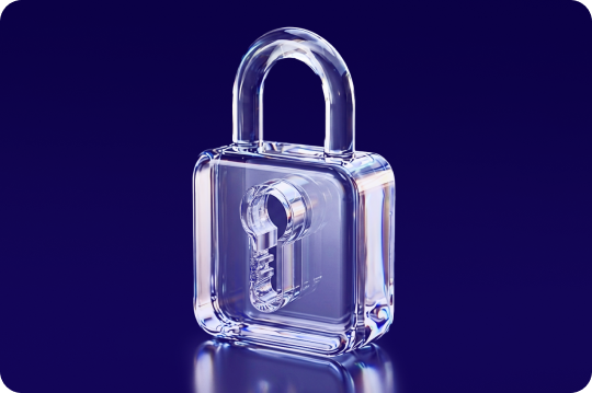 Orphex glass padlock — enterprise-grade data protection